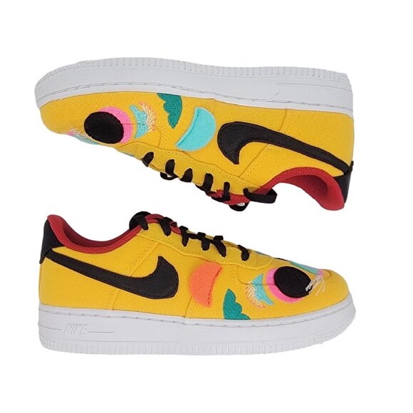 ❤️❤️Rare Nike Force 1 LV8 PS AF1 CNY Lion Dance 2Y Kids Shoes Yellow DQ5071-701 - Picture 2 of 9